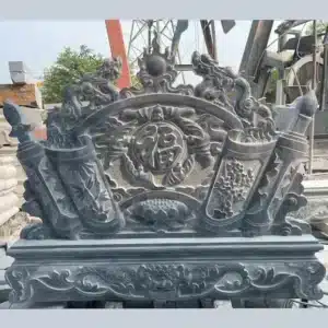 Cuốn thư đá đen 117cm