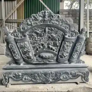 Cuốn thư đá đen 147cm 01