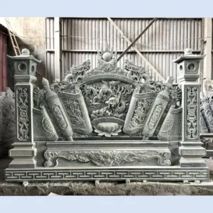 Cuốn thư đá xanh rêu 197cm